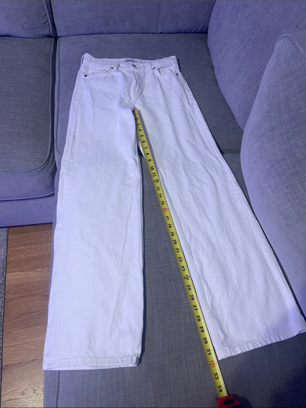 Zara White Wide-Leg Women’s Jeans size 4